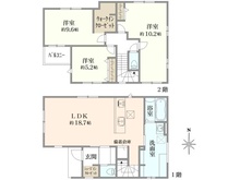 【東京都/練馬区高松】練馬区高松6丁目13期　4号棟 間取り図