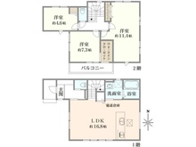 【東京都/練馬区高松】練馬区高松6丁目13期　5号棟 間取り図