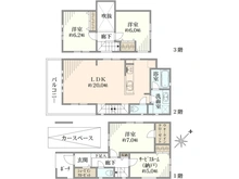 【東京都/渋谷区本町】渋谷区本町5丁目　新築戸建て 間取り図