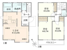 【東京都/武蔵野市吉祥寺東町】武蔵野市吉祥寺東町4丁目　新築戸建て　全1棟 間取り図