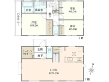 【東京都/三鷹市北野】三鷹市北野二丁目新築戸建2号棟/全11棟 間取り図