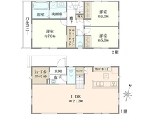 【東京都/三鷹市北野】三鷹市北野二丁目新築戸建9号棟/全11棟 間取り図