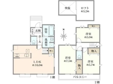 【東京都/三鷹市北野】三鷹市北野三丁目新築戸建　B号棟/全16棟 間取り図