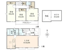【東京都/三鷹市北野】三鷹市北野三丁目新築戸建　M号棟/全16棟 間取り図