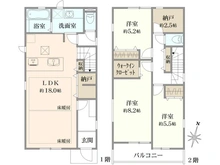 【東京都/練馬区関町南】練馬区関町南2丁目　新築戸建 間取り図