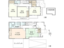 【東京都/三鷹市新川】東京都三鷹市新川4丁目戸建 間取り図