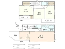 【東京都/三鷹市牟礼】三鷹市牟礼7丁目　戸建 間取り図