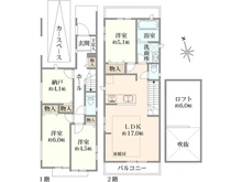 【東京都/練馬区中村南】練馬区中村南1丁目　新築一戸建て 間取り図
