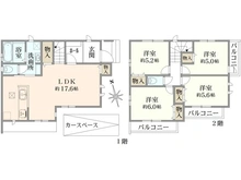 【東京都/練馬区東大泉】練馬区東大泉7丁目　新築一戸建て 間取り図