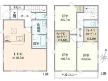 【東京都/練馬区関町北】練馬区関町北4丁目　新築戸建て1号棟 間取り図
