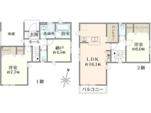 【東京都/練馬区関町北】練馬区関町北4丁目　新築戸建て　3号棟 間取り図