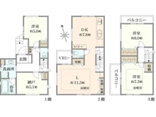 【東京都/中野区白鷺】中野区白鷺1丁目　C号棟/全3棟 間取り図