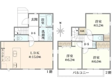 【東京都/三鷹市上連雀】三鷹市上連雀8丁目　新築戸建　3号棟/全4号棟 間取り図