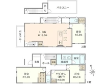 【東京都/杉並区宮前】杉並区宮前五丁目新築戸建　1号棟/全2棟 間取り図