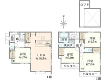 【東京都/西東京市泉町】西東京市泉町3丁目新築戸建　4号棟/全16棟 間取り図