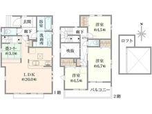 【東京都/西東京市泉町】西東京市泉町3丁目新築戸建　12号棟/全16棟 間取り図