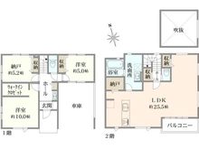 【東京都/西東京市田無町】西東京市田無町一丁目　新築戸建1号棟 間取り図