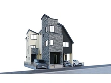 【東京都/西東京市南町】西東京市南町四丁目　新築戸建　2号棟全3棟 完成予想図：図面を基に描き起したもので実際とは異なる場合があります。全3棟（2号棟は中央）