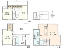 【東京都/西東京市南町】西東京市南町四丁目　新築戸建　2号棟全3棟 間取り図