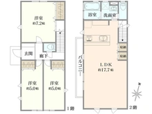 【東京都/西東京市栄町】西東京市栄町一丁目　中古戸建 間取り図