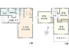 【東京都/西東京市南町】西東京市南町二丁目　新築戸建 間取り図