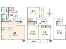 【東京都/西東京市向台町】 西東京市向台町四丁目　新築戸建  1号棟/全2棟 間取り図