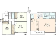 【東京都/武蔵野市桜堤】武蔵野市桜堤3丁目　新築戸建て　7号棟　全8棟 間取り図
