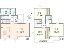 【東京都/西東京市緑町】西東京市緑町2丁目　新築戸建　全1棟 間取り図