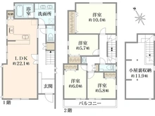 【東京都/武蔵野市吉祥寺東町】武蔵野市吉祥寺東町二丁目　新築戸建A号棟 間取り図