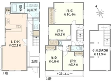 【東京都/武蔵野市吉祥寺東町】武蔵野市吉祥寺東町二丁目　新築戸建B号棟 間取り図