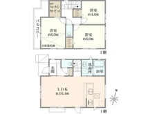 【東京都/杉並区上井草】杉並区上井草2丁目　新築戸建て　3号棟　全3棟 間取り図