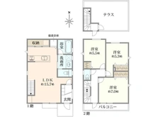 【東京都/西東京市栄町】西東京市栄町二丁目　新築戸建1号棟 間取り図