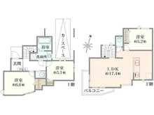 【東京都/西東京市北町】西東京市北町三丁目　新築戸建　1号棟 間取り図