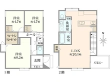 【東京都/三鷹市牟礼】三鷹市牟礼1丁目　新築戸建て 間取り図