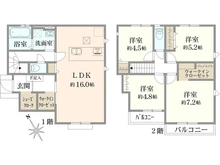【東京都/府中市分梅町】府中市分梅町3丁目　新築戸建て　2号棟 間取り図