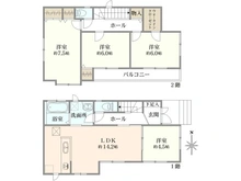 【東京都/西東京市中町】西東京市中町二丁目　中古戸建 間取り図