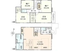 【東京都/三鷹市井口】三鷹市井口5丁目　　新築戸建　2号棟　全4号棟 間取り図