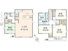 【東京都/府中市分梅町】府中市分梅町3丁目　新築戸建て　5号棟 間取り図