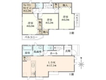 【東京都/西東京市新町】西東京市新町3丁目　新築戸建　D号棟 間取り図