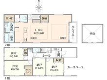 【東京都/練馬区上石神井】練馬区上石神井1丁目　新築戸建 間取り図