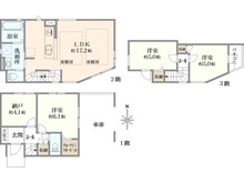 【東京都/練馬区上石神井】練馬区上石神井1丁目　新築戸建 間取り図
