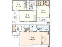 【東京都/杉並区阿佐谷北】杉並区阿佐谷北6丁目　7号棟　全8棟 間取り図
