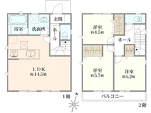 【東京都/西東京市南町】西東京市南町　新築分譲住宅全2棟　2号棟 間取り図