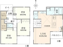 【東京都/小金井市貫井北町】小金井市貫井北町5丁目新築戸建 間取り図