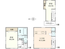【東京都/三鷹市上連雀】三鷹市上連雀五丁目　中古戸建 間取り図