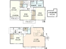【東京都/稲城市東長沼】ブルーミングガーデン稲城市東長沼5号棟 間取り図