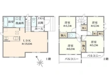 【東京都/調布市国領町】調布市国領町5丁目　新築戸建　B号棟 間取り図