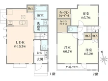 【東京都/調布市菊野台】調布市菊野台二丁目新築戸建　（H号棟/全13棟） 間取り図