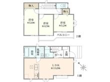 【東京都/調布市東つつじケ丘】調布市東つつじヶ丘三丁目新築分譲住宅　B棟 間取り図