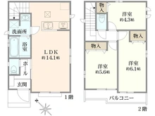 【東京都/調布市東つつじケ丘】調布市東つつじヶ丘三丁目新築分譲住宅　C棟 間取り図